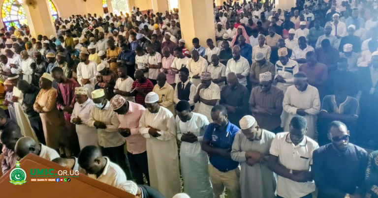 Muslims conduct national prayers for rain at Gaddafi National Mosque in Old Kampala